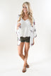 Ivory Floral Skull Kimono