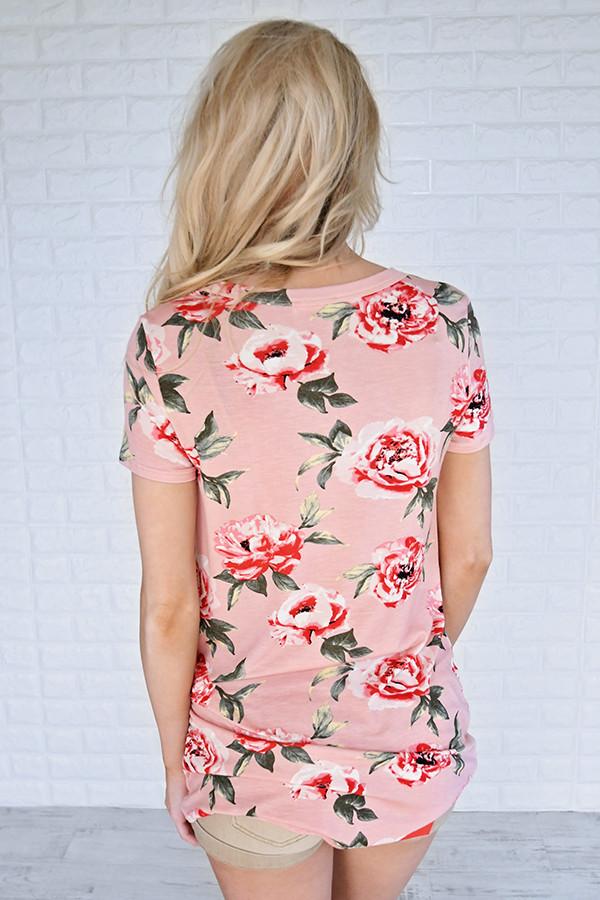 Everyday Beauty Floral Top ~ Pink