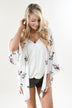 Ivory Floral Skull Kimono