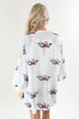 Ivory Floral Skull Kimono