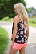 Sweet Wanderer Neon Floral Tank
