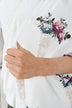Ivory Floral Skull Kimono