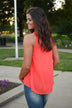 Work From Home Sleeveless Blouse ~ Red