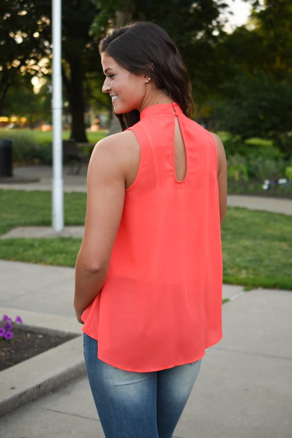 Work From Home Sleeveless Blouse ~ Red