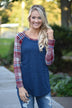 Don't Be Subtle Top ~ Navy