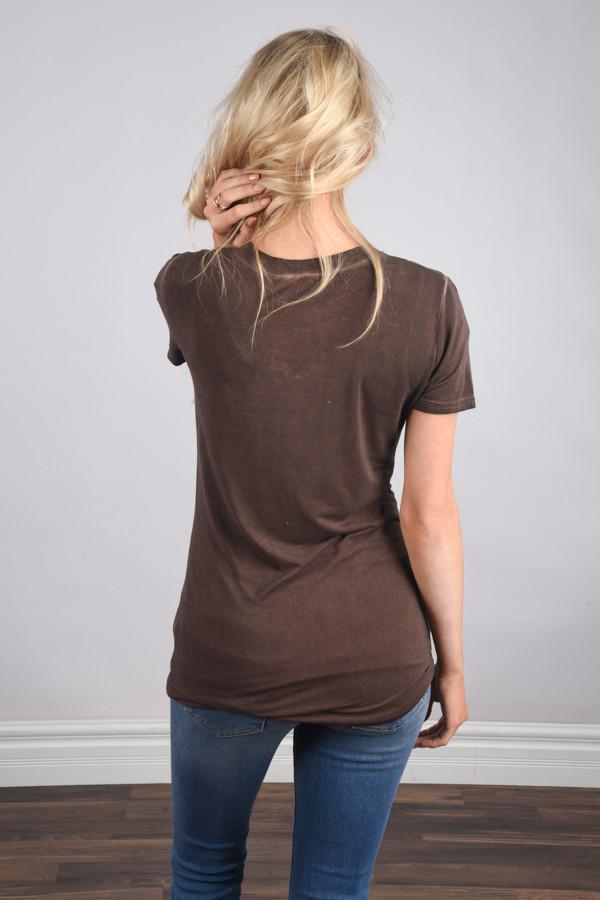 Run the World Tee ~ Burnt Maroon