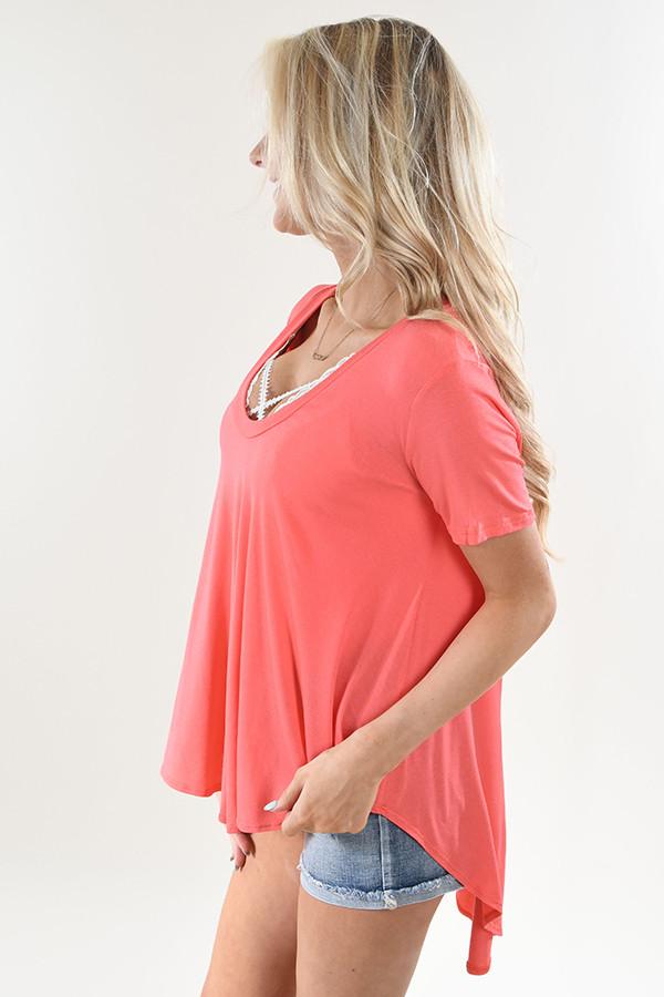 Lush Coral Tee