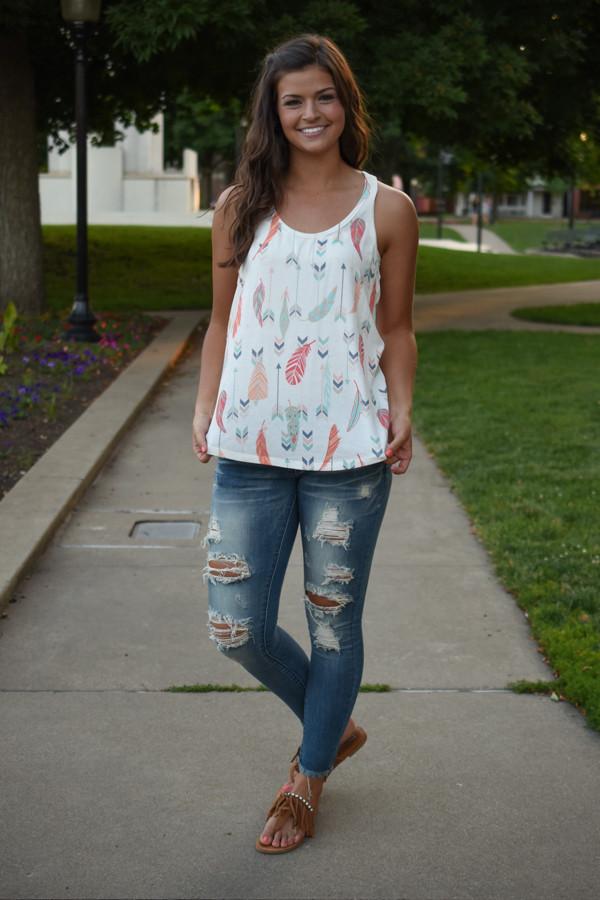 Arrow & Feathers Tank Top