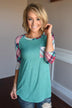 Punch Line Top ~ Teal