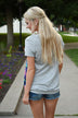 Neon Geo Print Top ~ Grey