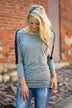 America's Sweetheart Lace Top ~ Grey