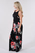 Cherished Love Black Floral Maxi Dress