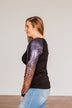 Shine Bright Sequin Top- Black