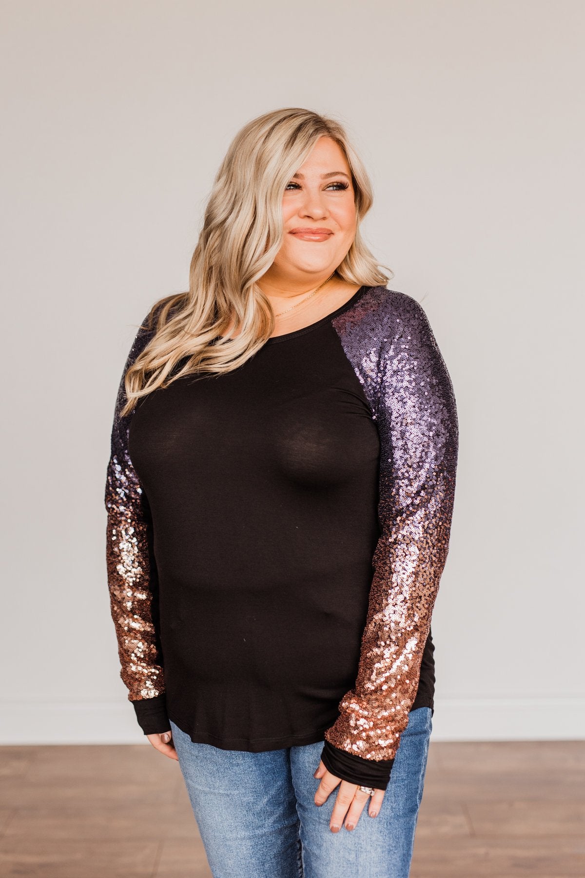 Shine Bright Sequin Top Black The Pulse Boutique