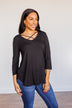 Sucker For Love Criss-Cross Top- Black