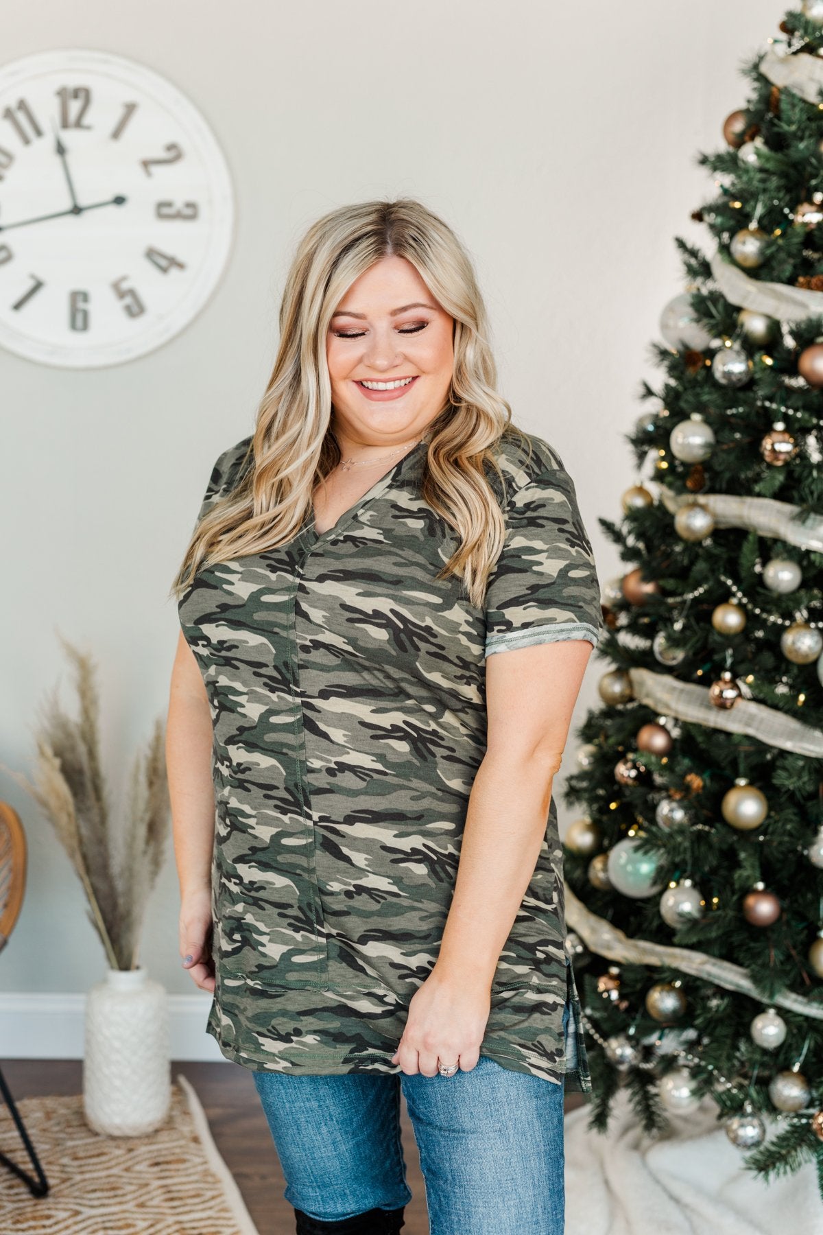 A Single Moment Short Sleeve Top- Camo