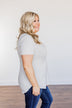 Good Moods Criss-Cross Top- Heather Grey