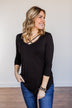 Sucker For Love Criss-Cross Top- Black