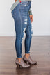Vervet Distressed Skinny Jeans- Haylie Wash