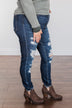 Vervet Distressed Skinny Jeans- Haylie Wash