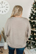 Living In Luxury Shimmer Top- Taupe