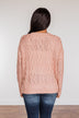 Smile For Me Knit Sweater- Pink