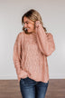 Smile For Me Knit Sweater- Pink