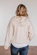 Hiding My Feelings Cropped Hoodie- Light Oatmeal