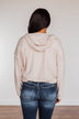 Hiding My Feelings Cropped Hoodie- Light Oatmeal