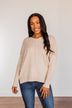 Sheer Delights Knit Sweater- Oatmeal