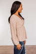 Good Morning Beautiful Babydoll Top- Taupe