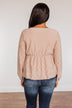 Good Morning Beautiful Babydoll Top- Taupe