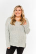 Embrace The Day Knit Hoodie- Ivory & Dark Charcoal