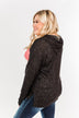Who I am Color Block Drawstring Hoodie- Black, Pink, & Light Taupe