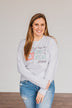 "I Run On Coffee & Christmas Cheer" Graphic Top- Grey