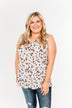 Prepare To Succeed Printed Tank Top- Light Taupe & Black