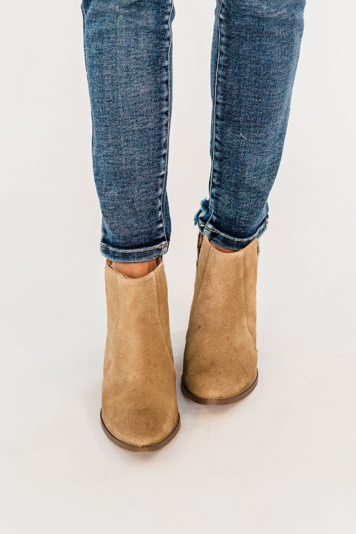 Naughty Monkey Camilyn Booties- Tan & Leopard