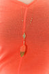 Beautifully Me Feather Pendant Necklace- Peach & Gold