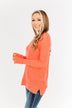 There You Go Again Thermal Notch Top- Coral
