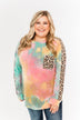Good Times Ahead Long Sleeve Top- Multi & Leopard