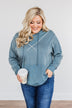 Have To Have It Drawstring Hoodie- Teal