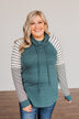 Winter Is Magic Cowl Neck Top- Teal