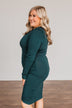 Simply Cute Long Sleeve Dress- Dark Teal