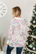 Living It Up Long Sleeve Lounge Top- Cream & Multi-Color