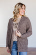 Warm Welcomes Knit Cardigan- Chocolate