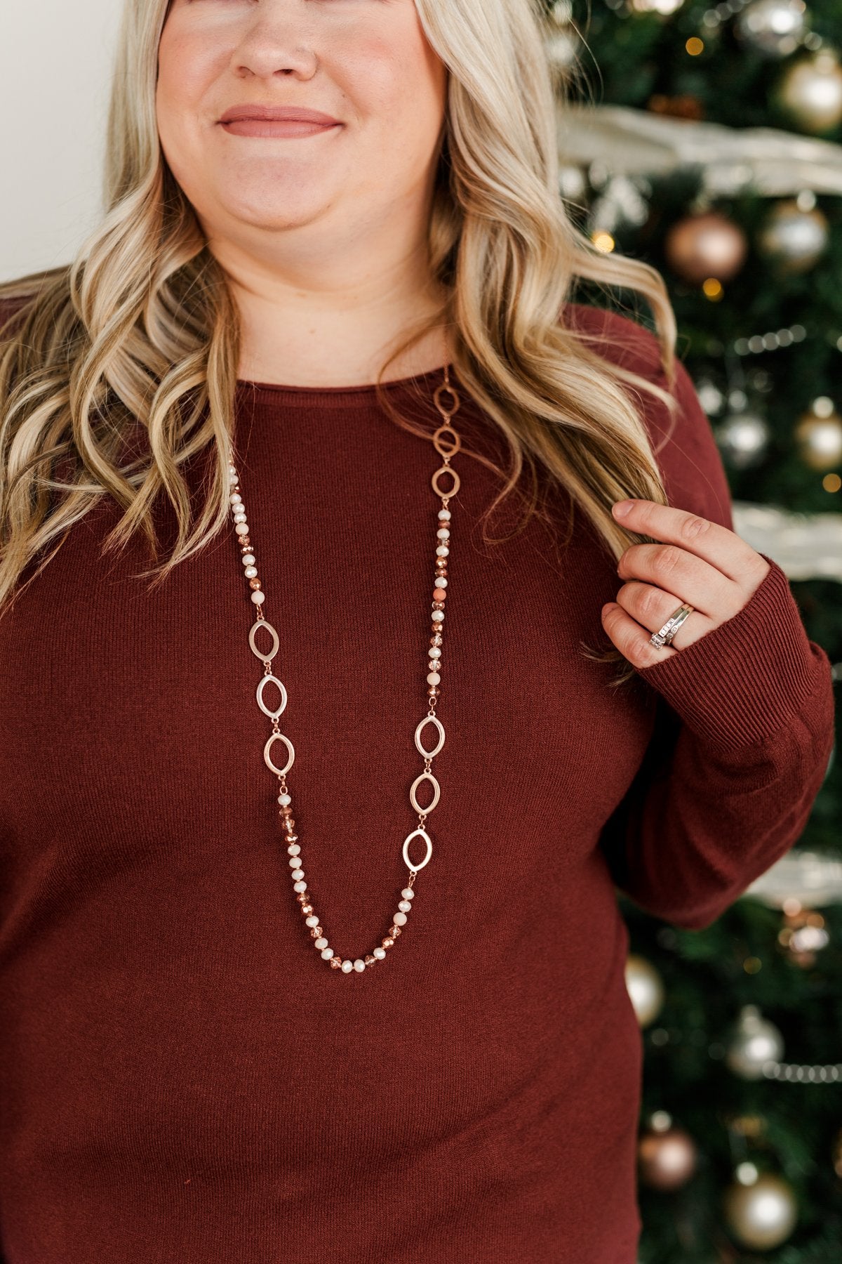 Forever And Always Necklace- Pink Aventurine