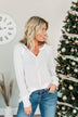 There You Go Again Thermal Notch Top- Ivory