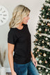 Just Another Chance Knit Top- Black