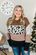 Wonderful World Knit Sweater- Brown, Beige, Mocha & Black