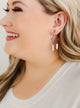 Studded Star Hoop Earrings- Gold